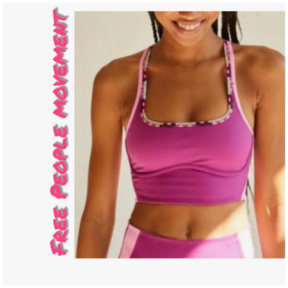 FREE PEOPLE Run Remix Bra (Pink, Purple, Burgundy, Wine) - Picture 4 of 11